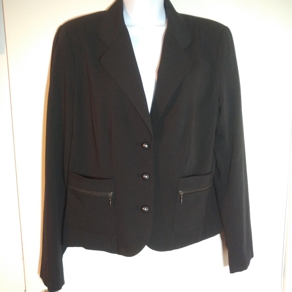 Worthington black jacket, silver details, size L